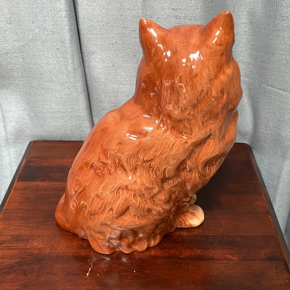 LARGE Beswick Seated Ginger Persian Cat Figurine Made in England #1867 - Picture 4 of 16